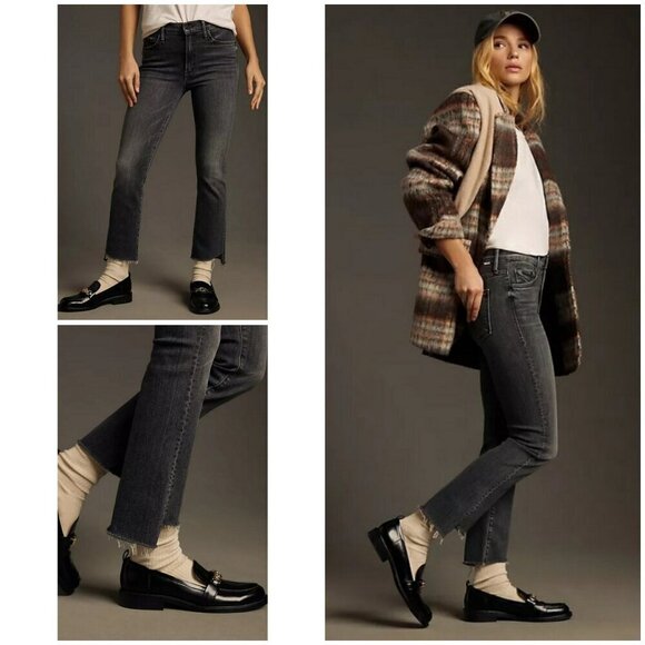 💕MOTHER💕 The Insider Crop Step Fray Jeans ~ Save Your Soul 33 NWT - Picture 6 of 16